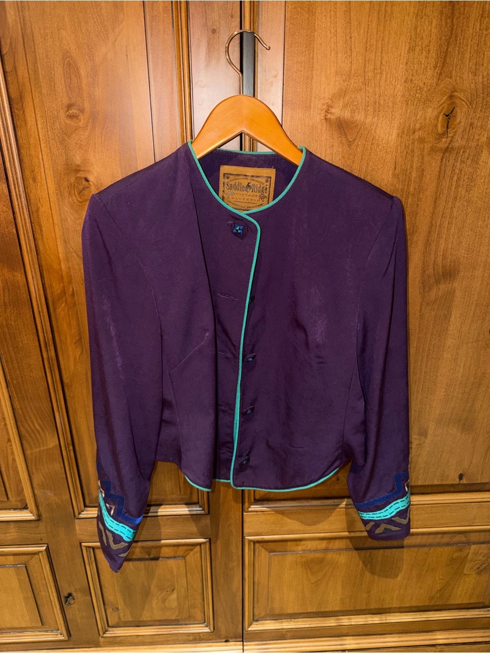 Women's Purple Blazer with Teal Trim